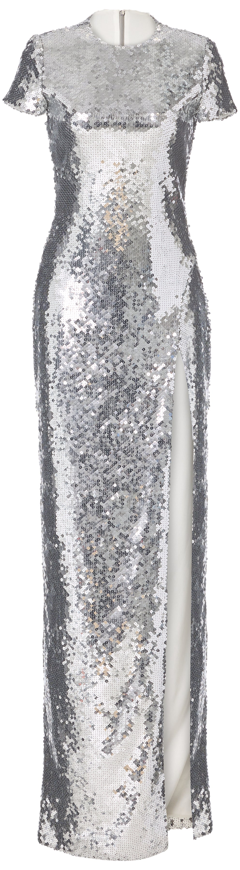 Short Sleeve High Slit Gown