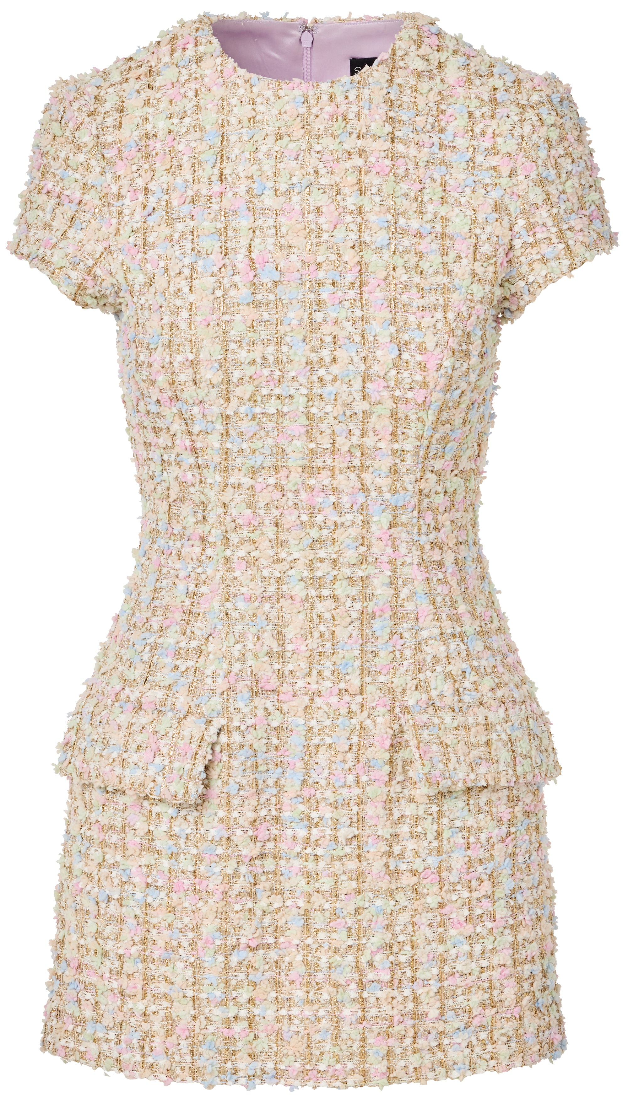 Tweed Mini Dress w/ Flap Pockets