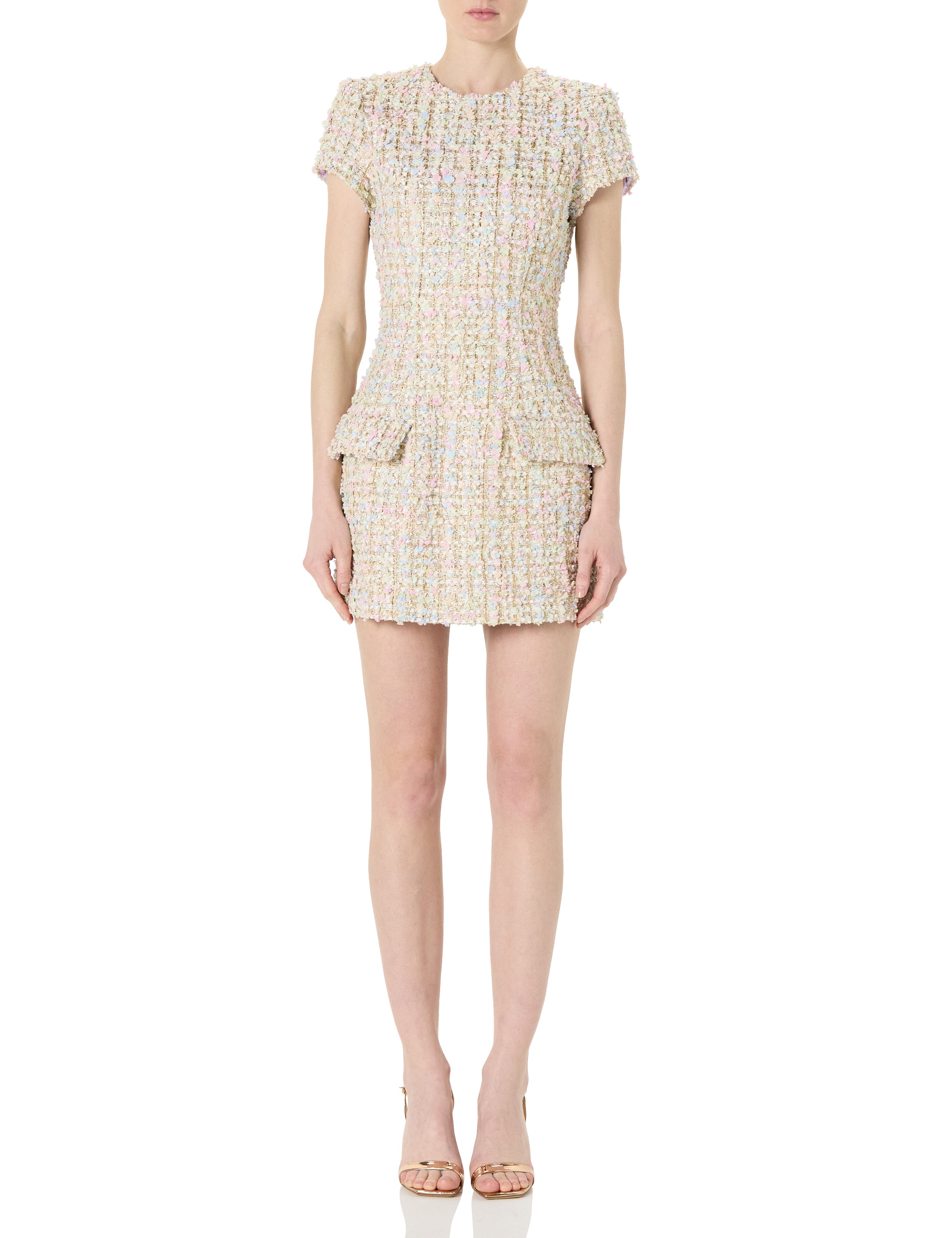 Tweed Mini Dress w/ Flap Pockets