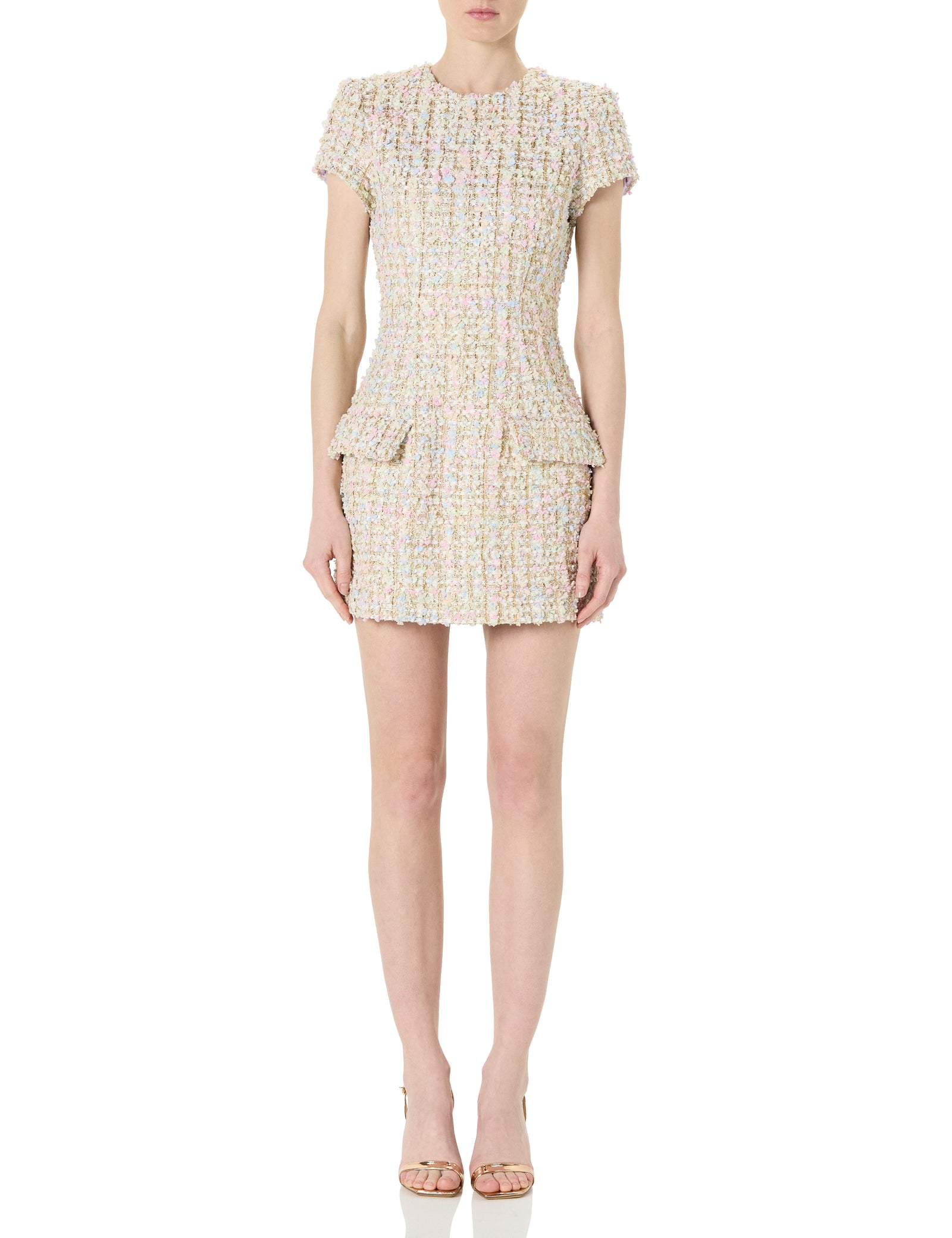 Tweed Mini Dress w/ Flap Pockets – Sergio Hudson