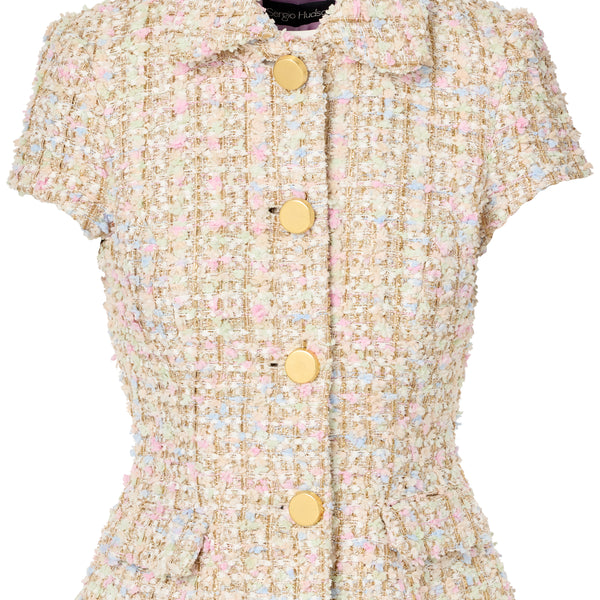 Short Sleeve Tweed Jacket – Sergio Hudson