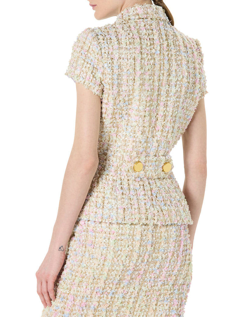 Short Sleeve Tweed Jacket