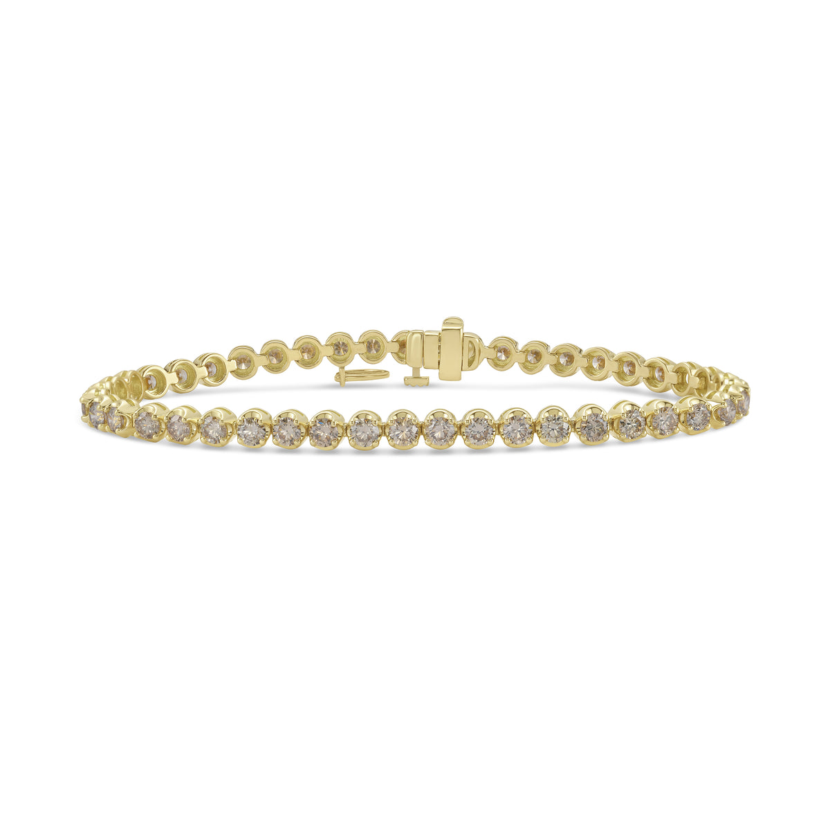5.0 CTW Vertical Oval Shape Buttercup Bracelet (Gold)