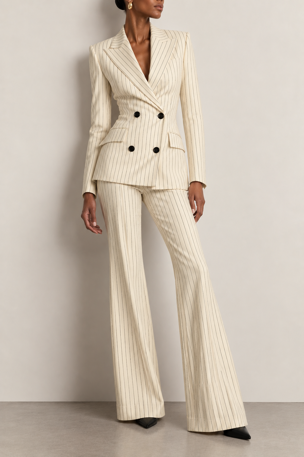 Pinstripe DOUBLE BREASTED JACKET