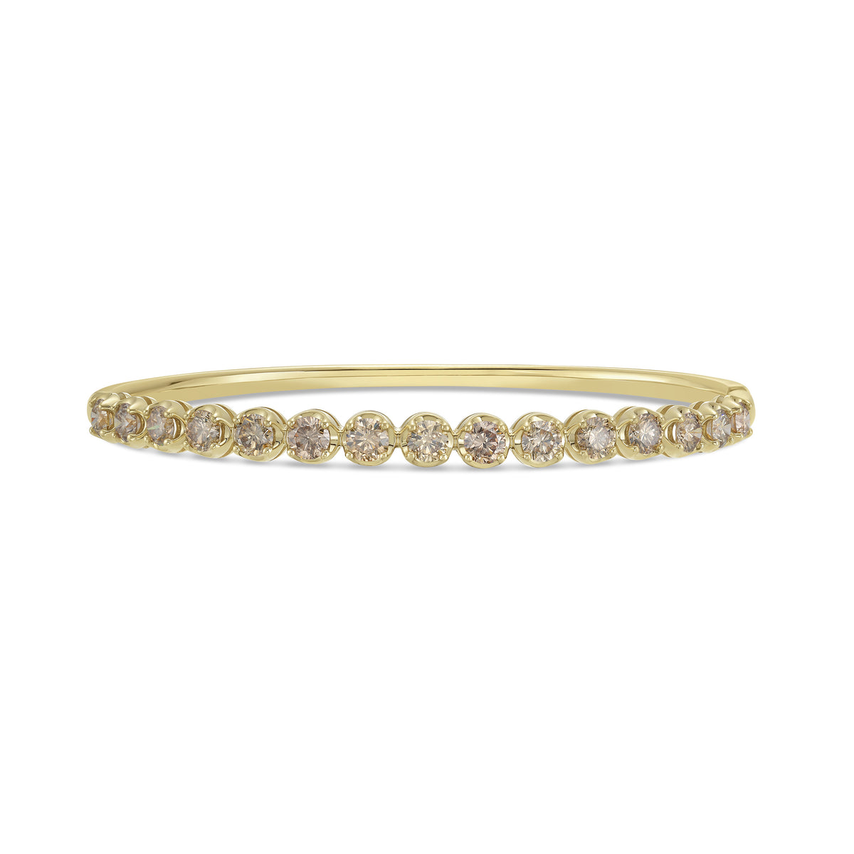 3.0 CTW Vertical Oval Shape Buttercup Bangle (Gold)