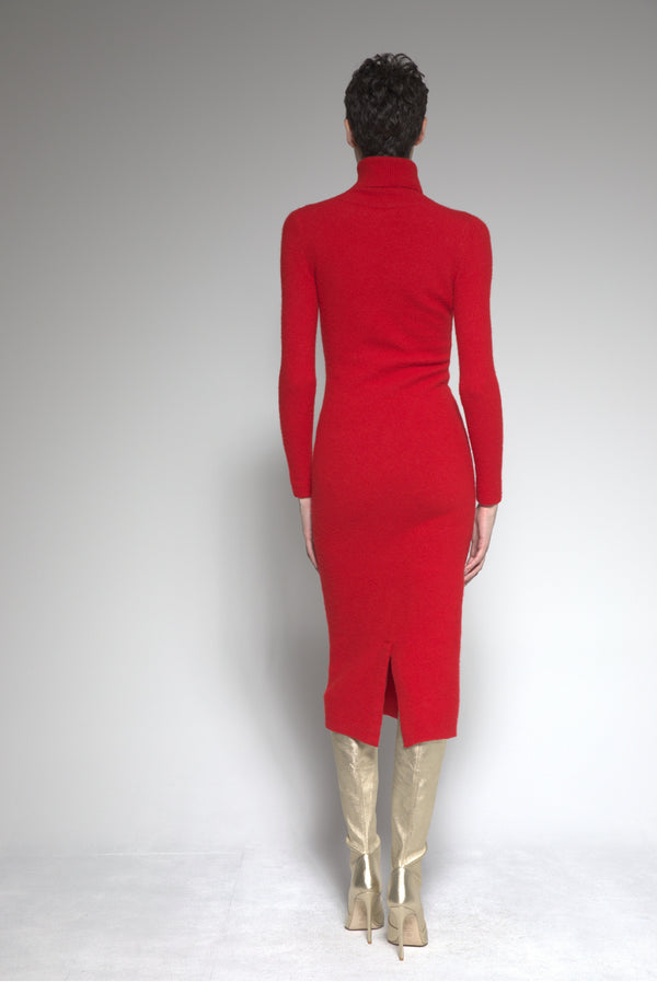 Bodycon Cashmere Dress (Crimson)