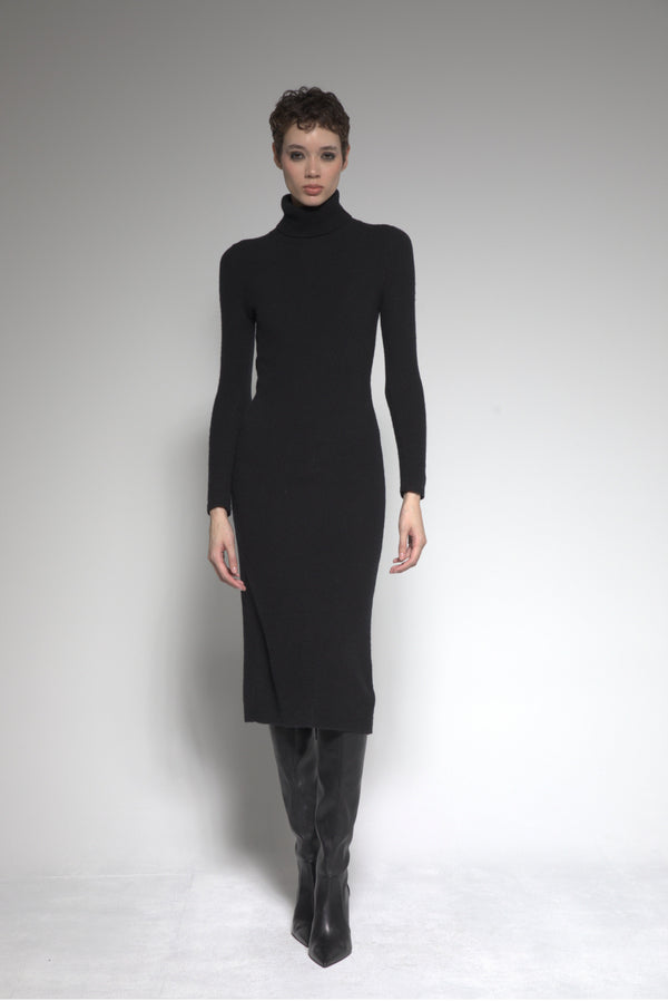 Bodycon Cashmere Dress (Black)