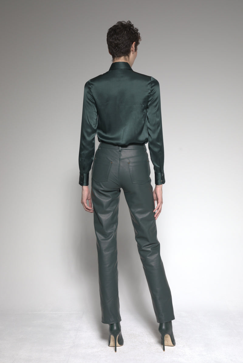 Neck Tie Silk Top