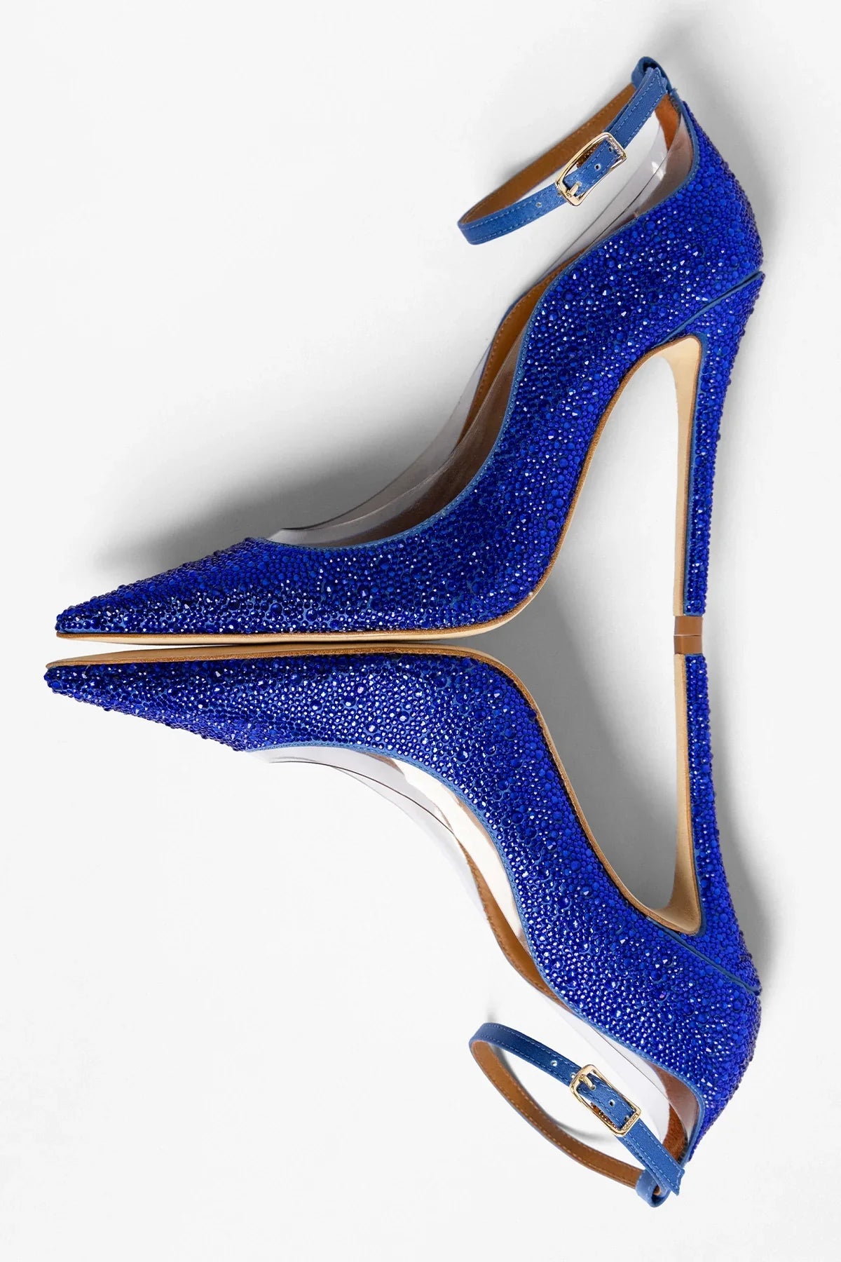 Larroudé by Sergio Hudson: Addison Pump Electric Blue Satin and Crystals