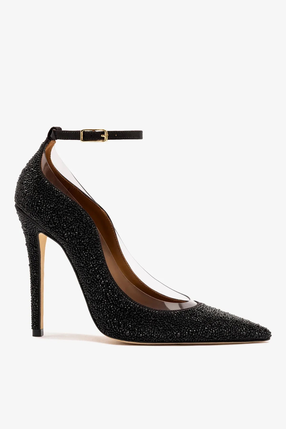 Larroudé by Sergio Hudson: Addison Pump Black Satin and Crystals
