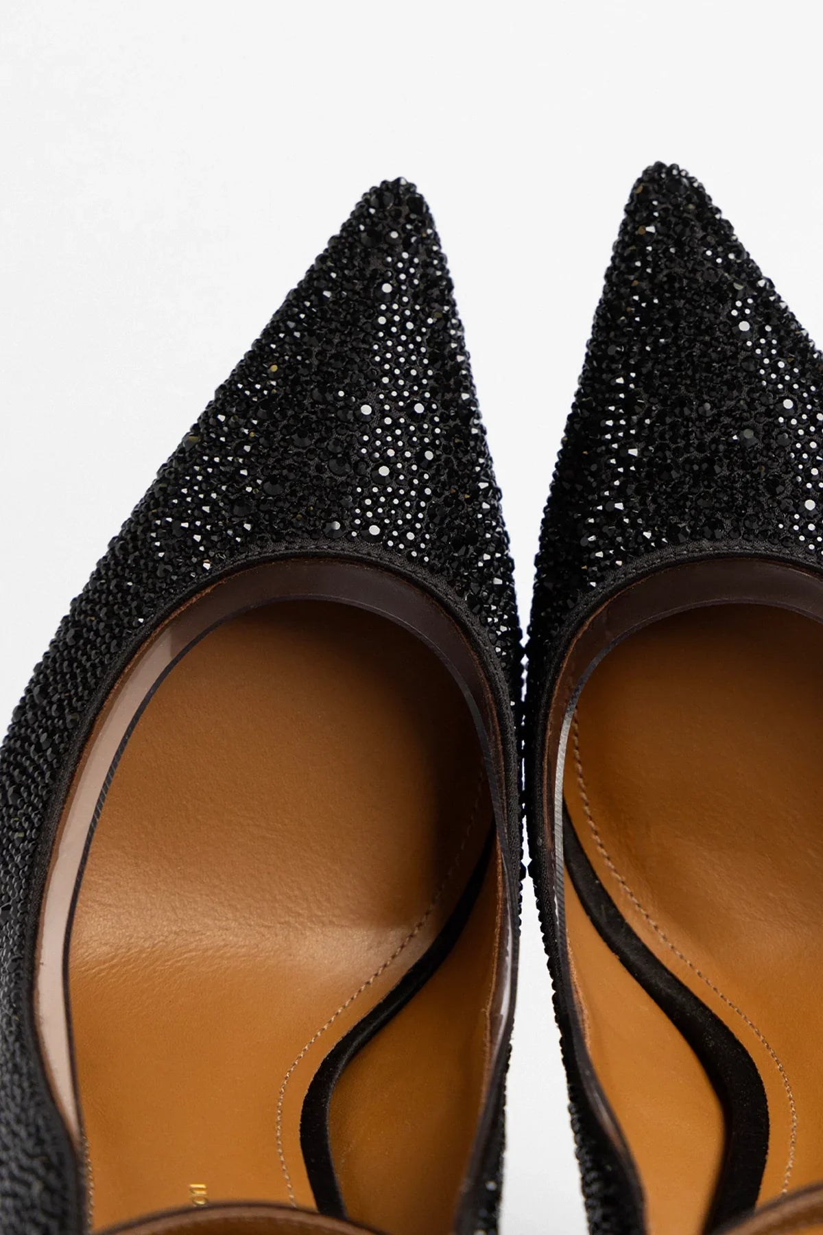 Larroudé by Sergio Hudson: Addison Pump Black Satin and Crystals