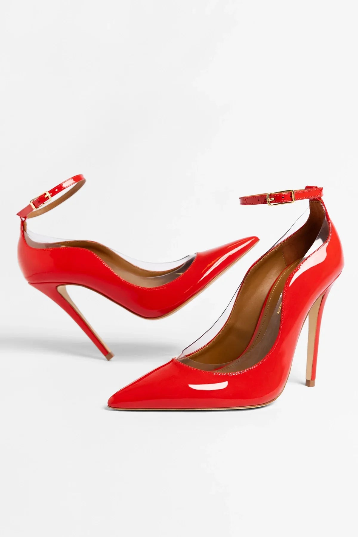 Larroudé by Sergio Hudson: Tahleya Pump Scarlet Patent Leather