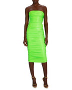 Strapless Ruched Midi Dress