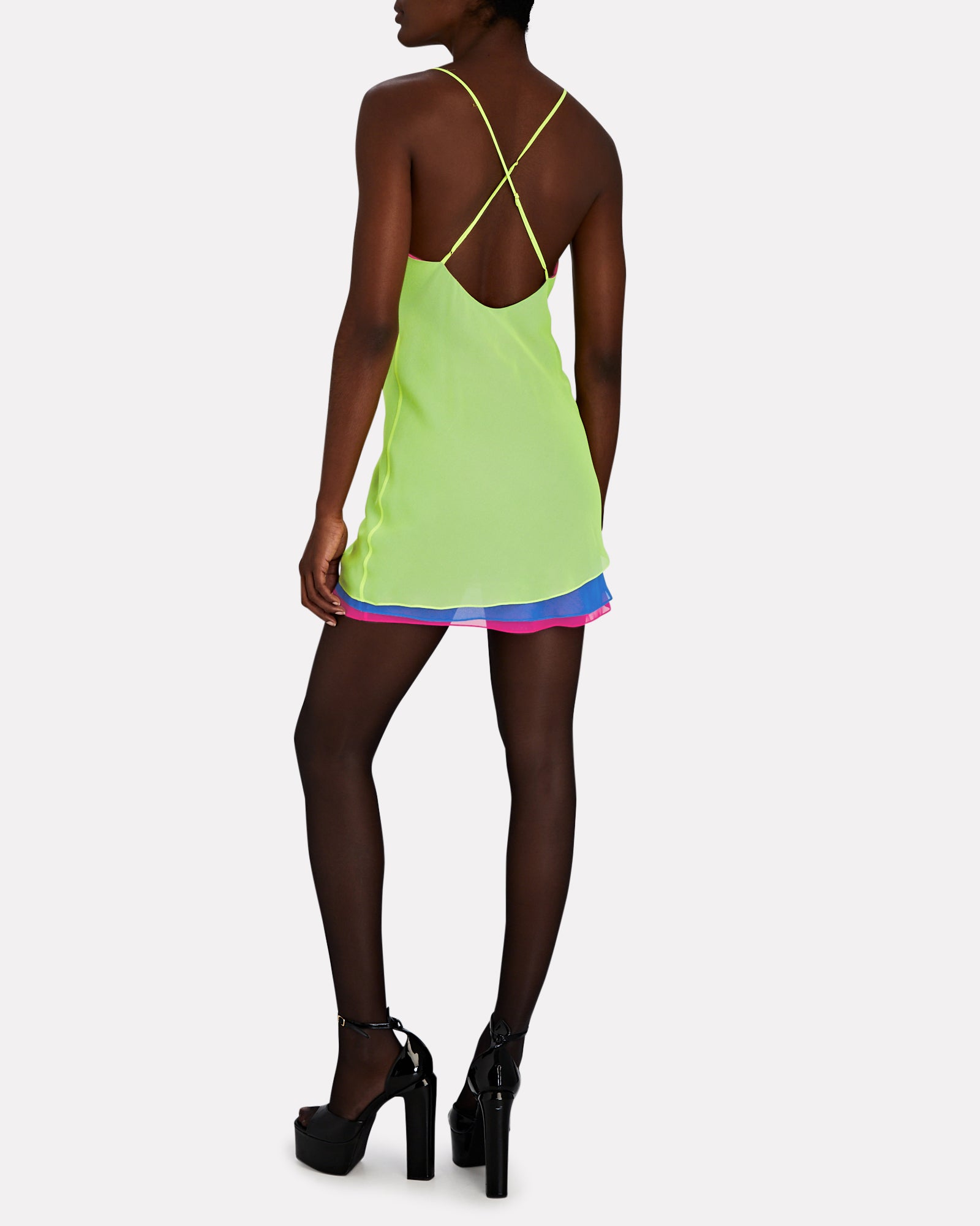 Layered Cowl Neck Slip Dress