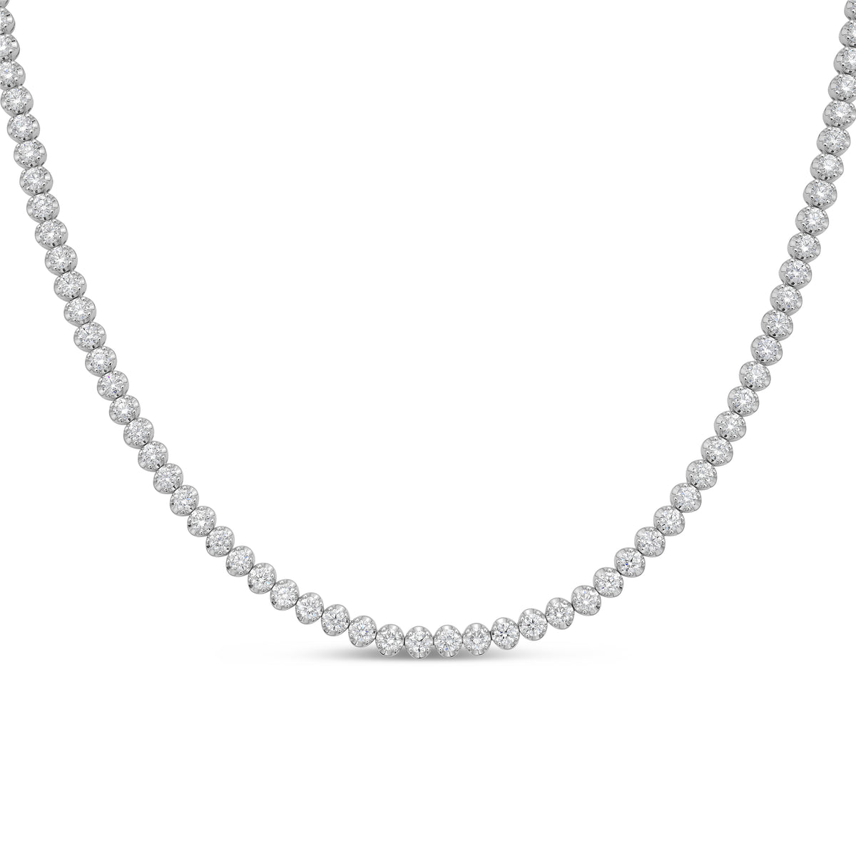 10.0 CTW Straight Line Necklace (White Gold)