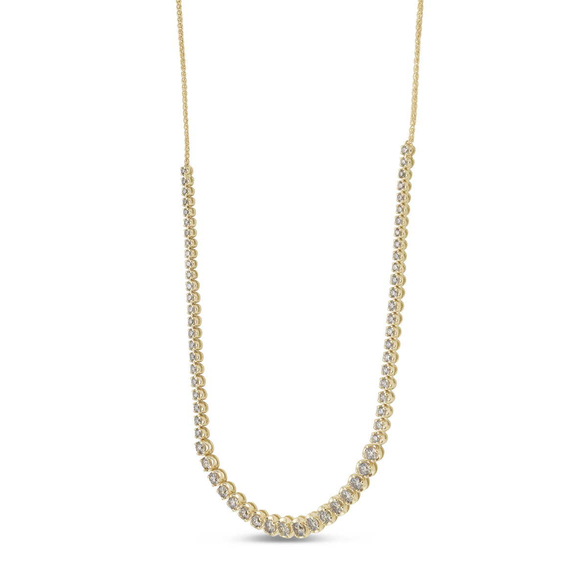 3.0 CTW Round Illusion Set Necklace (Gold)