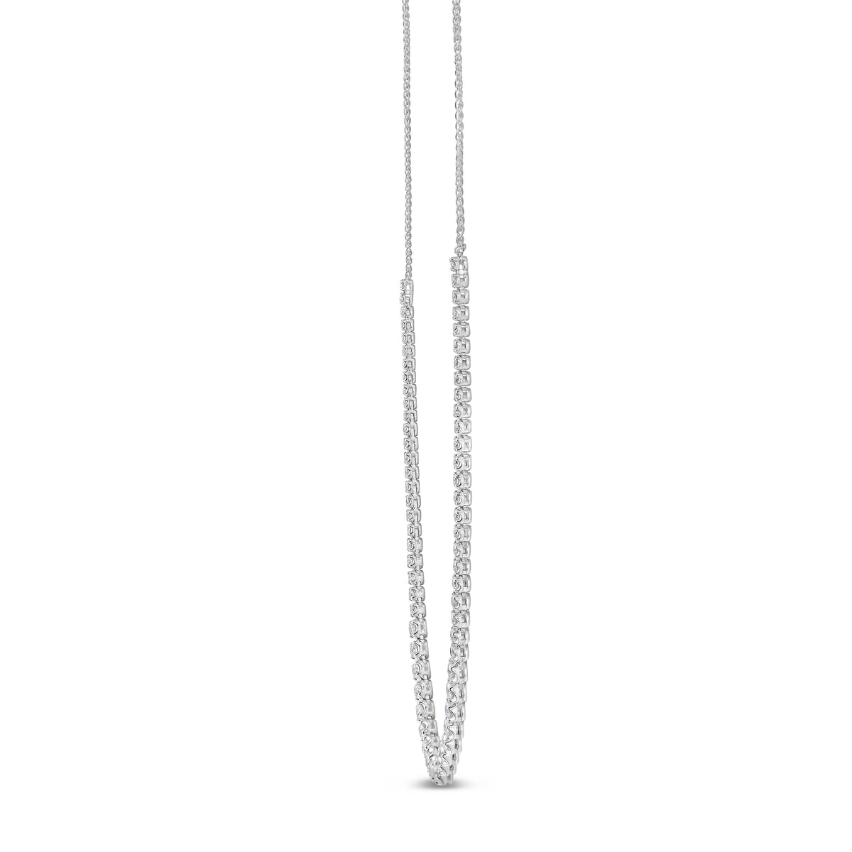 3.0 CTW Round Illusion Set Necklace (White Gold)