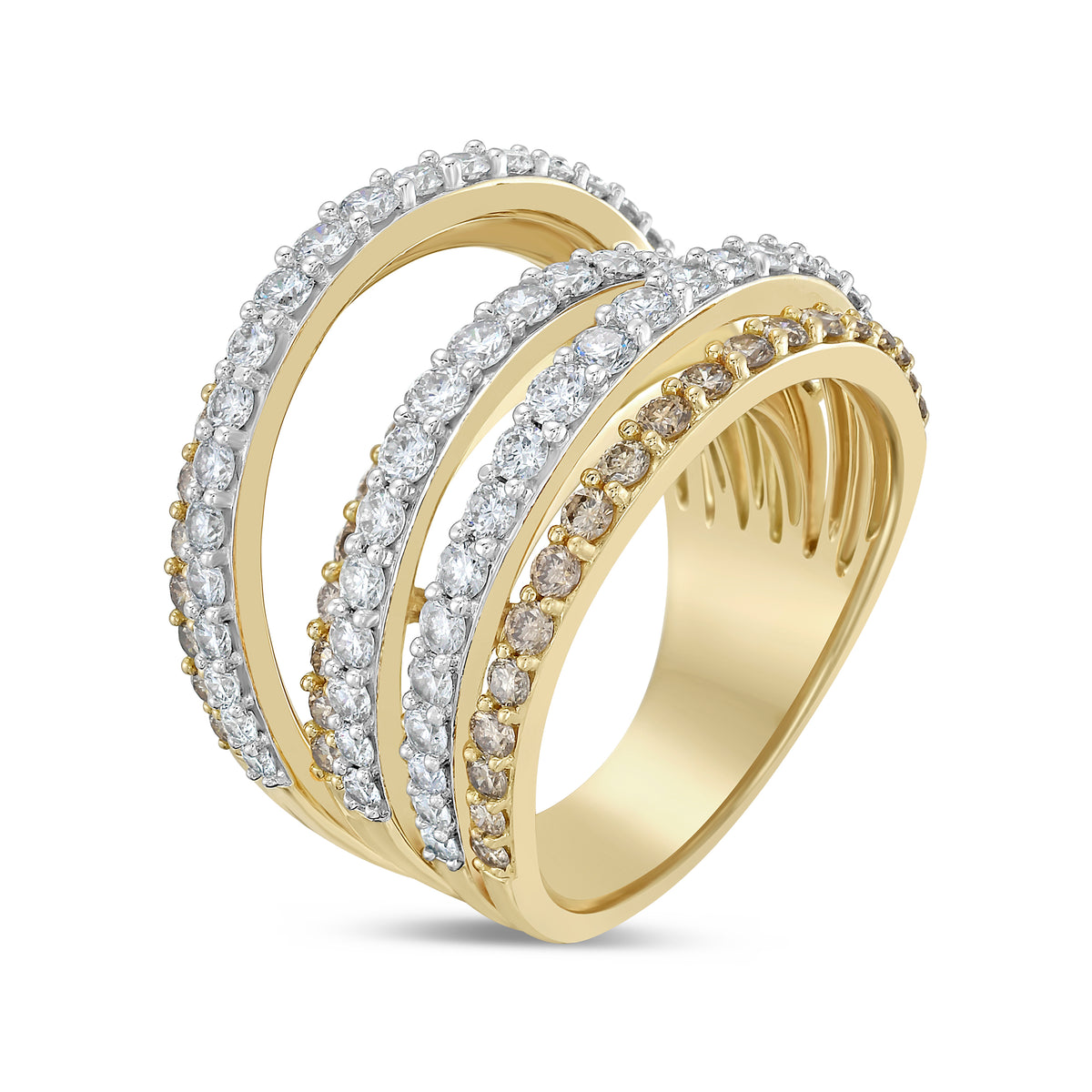 3.0 CTW Multi Row Diamond Ring (Gold)