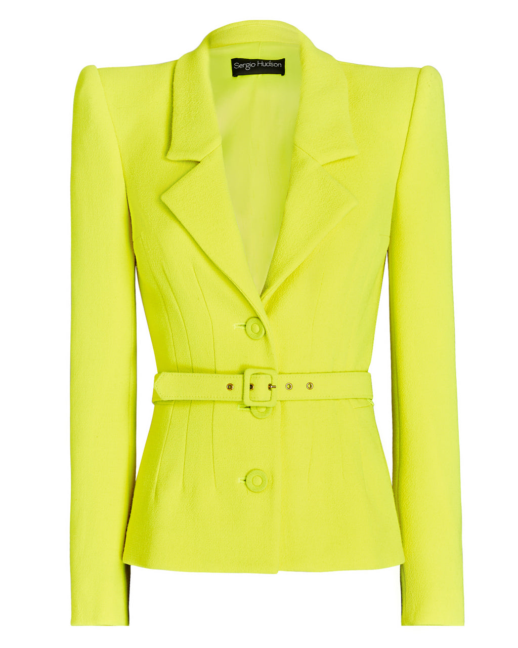 Belted Single Breasted Short Jacket