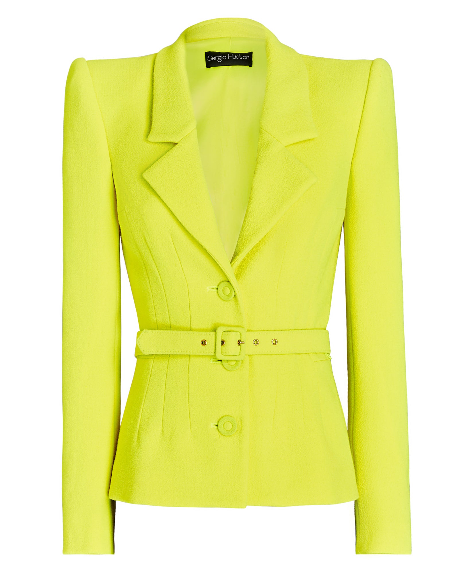 Belted Single Breasted Short Jacket