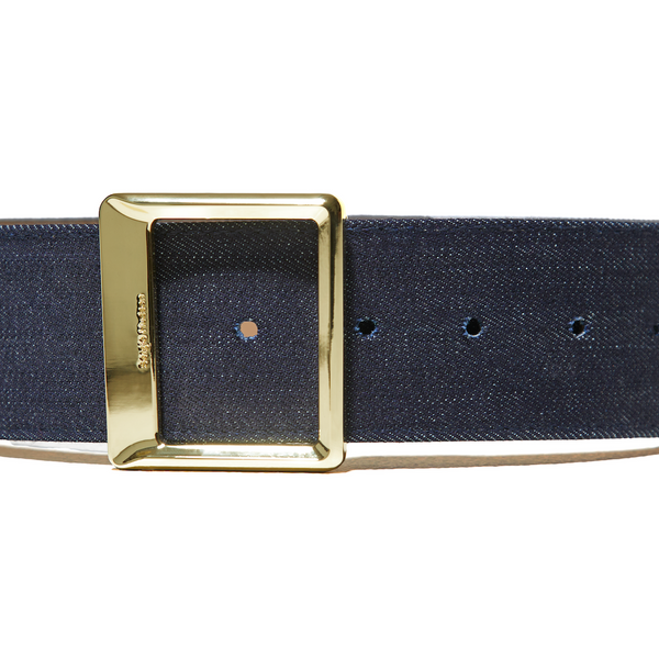 Denim Square Buckle Belt – Sergio Hudson