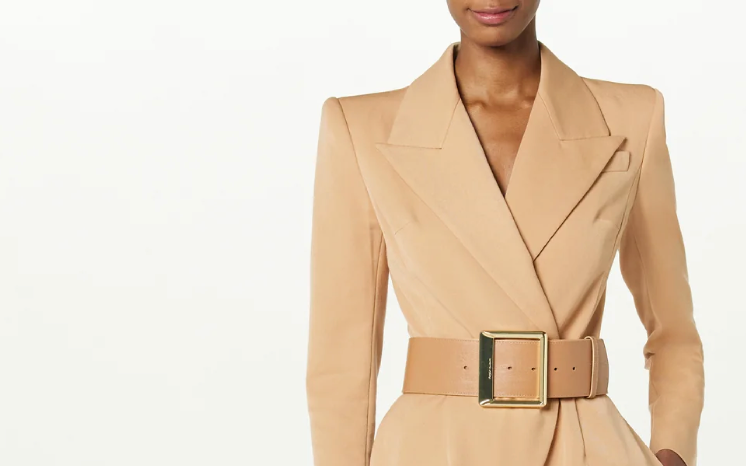 Square Buckle Wide Belt