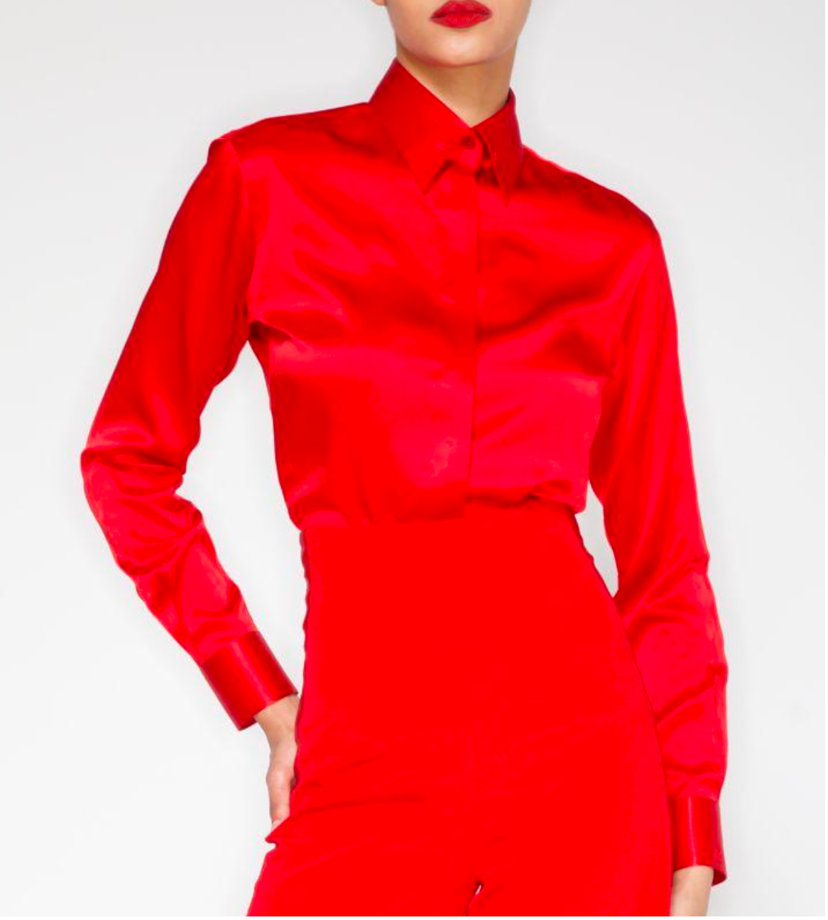 Silk BUTTON DOWN BLOUSE