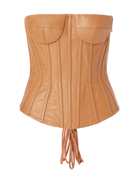 Leather Corset Camel