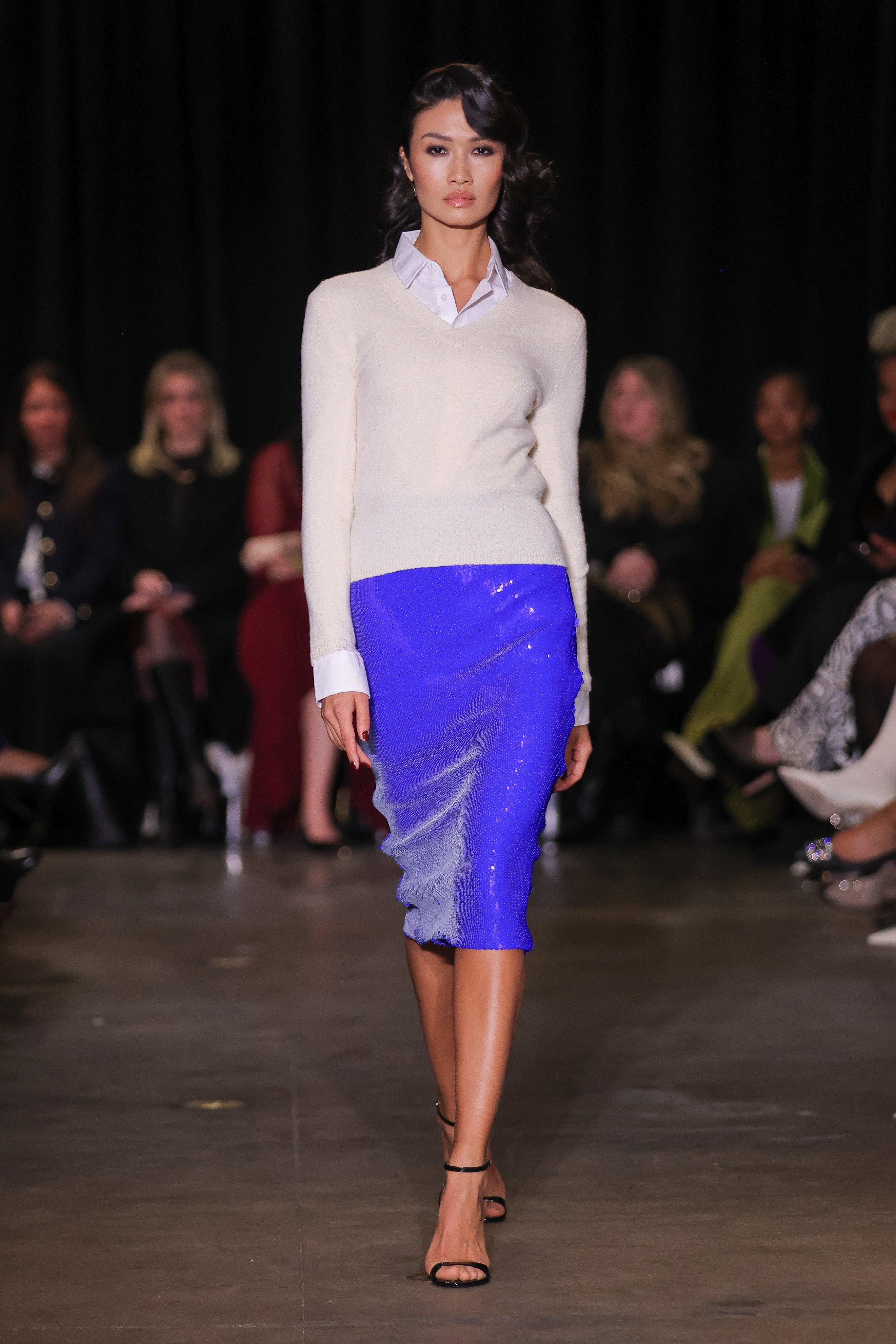 Jersey V-Neck Sweater (Red, Black, Grey)