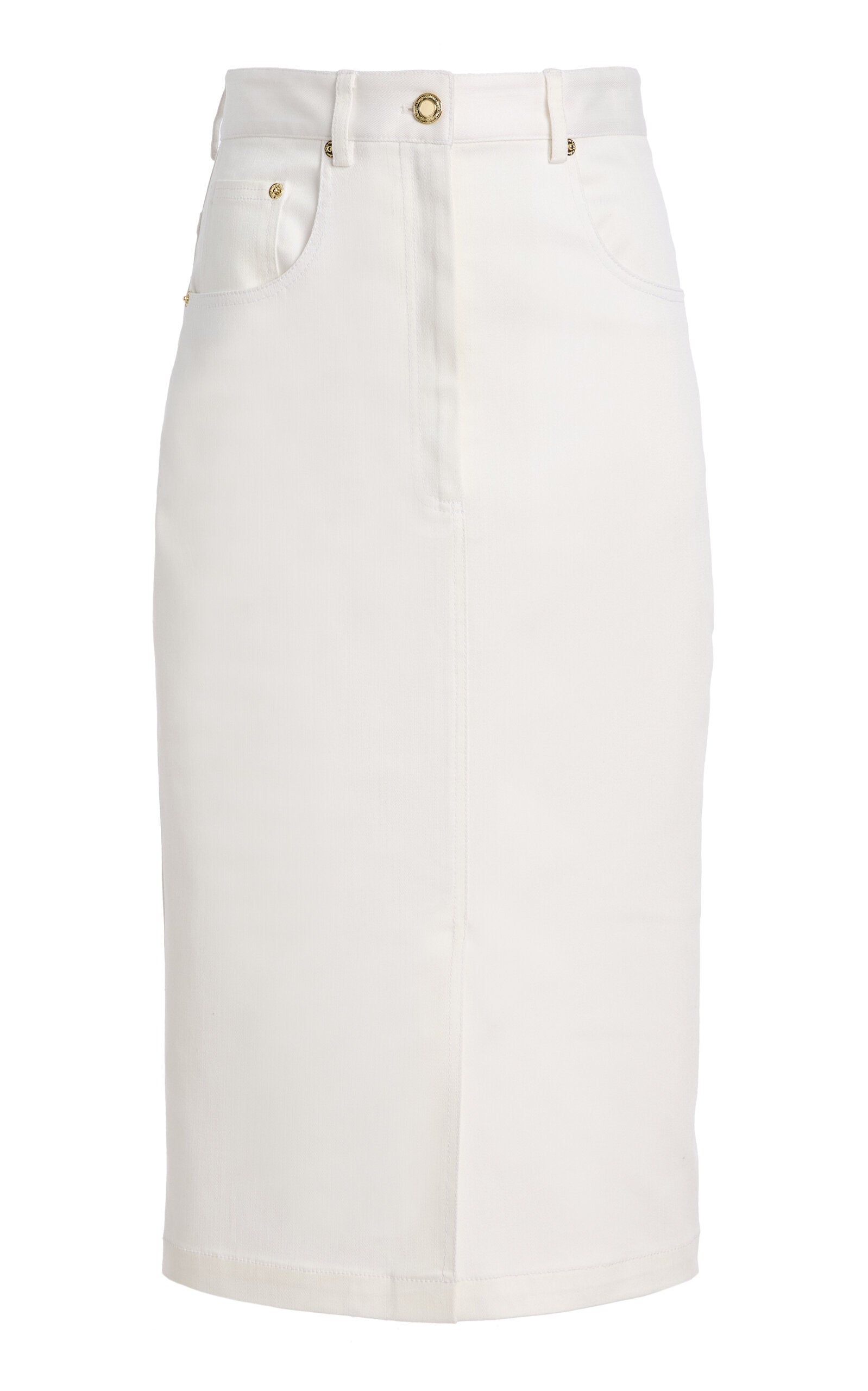 Denim Pencil Skirt ( White)