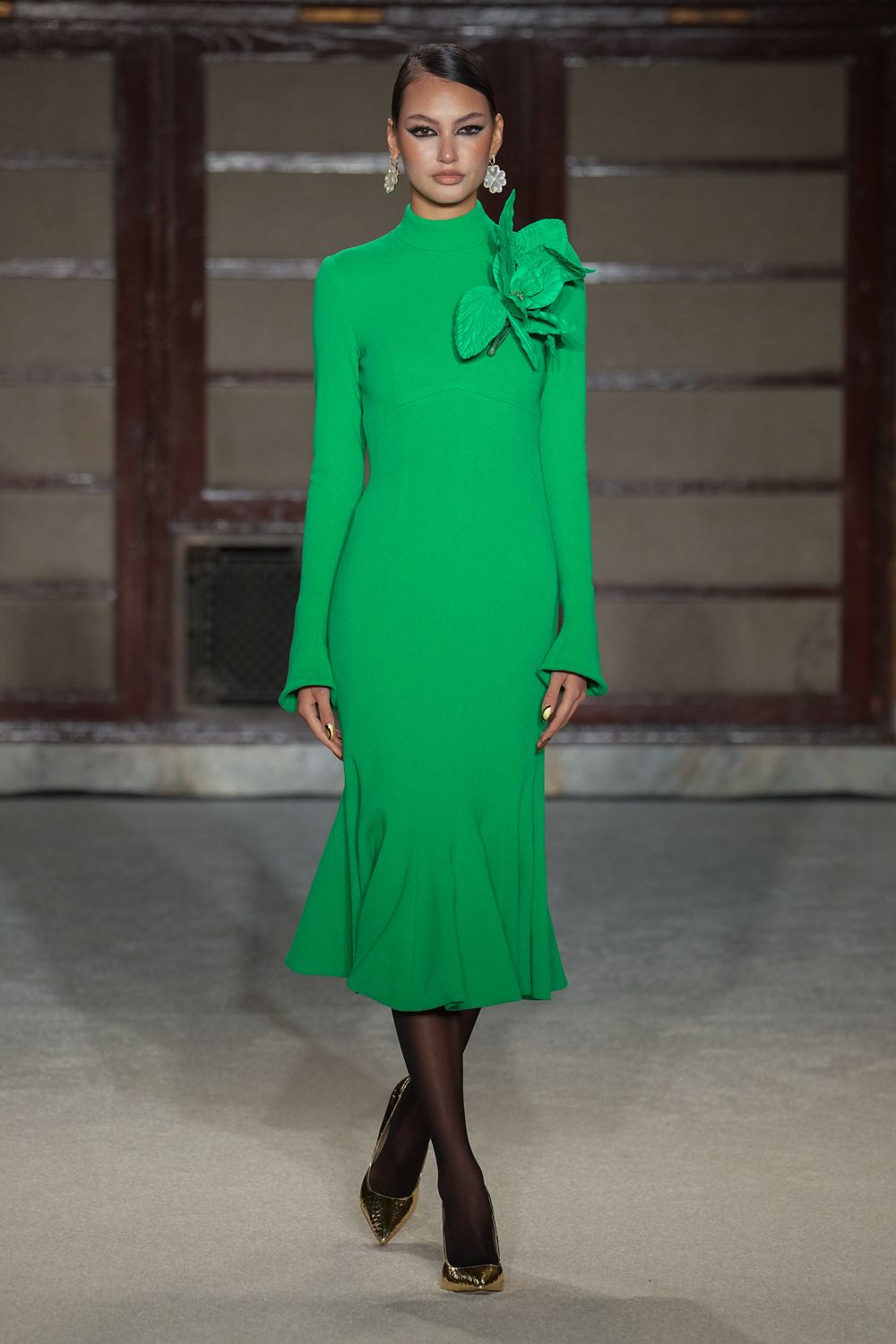 TULIP DRESS (Green, Black)