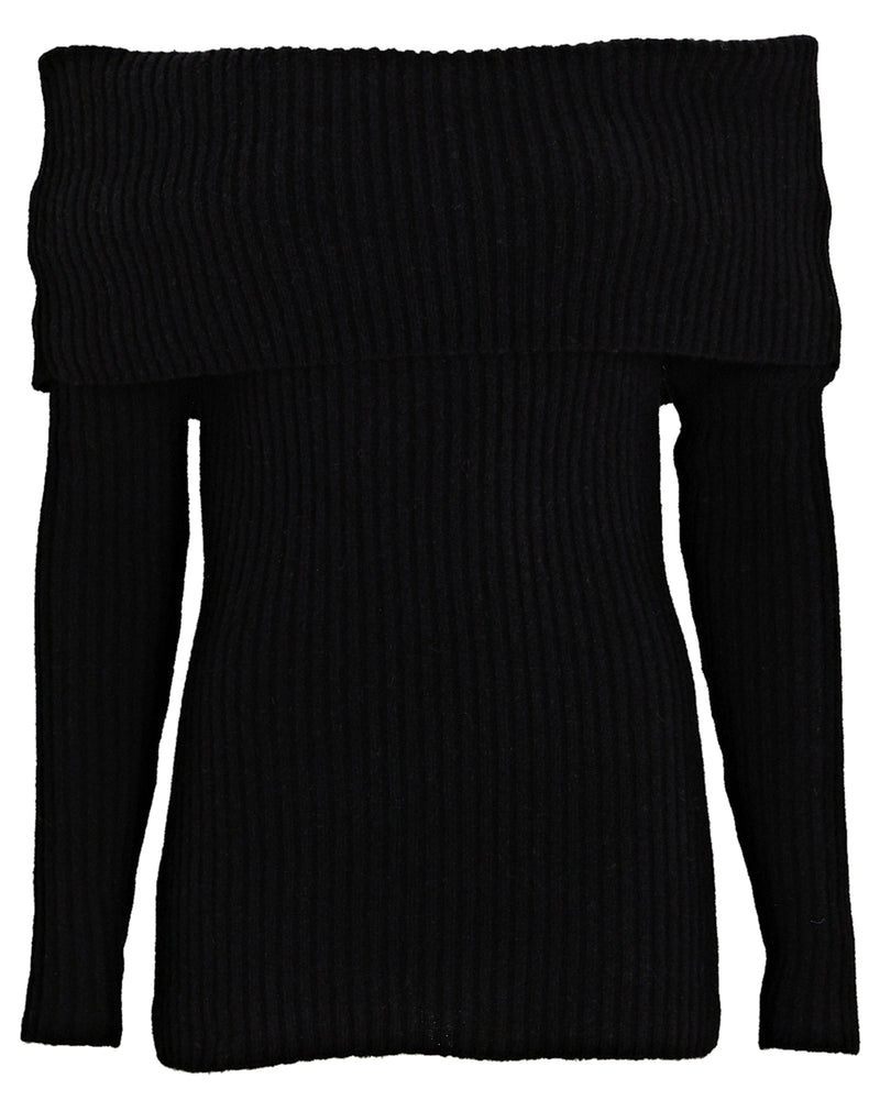 off-shoulder FOLD OVER sweater