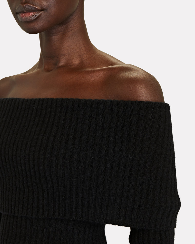 Fold Over Off Shoulder Sweater