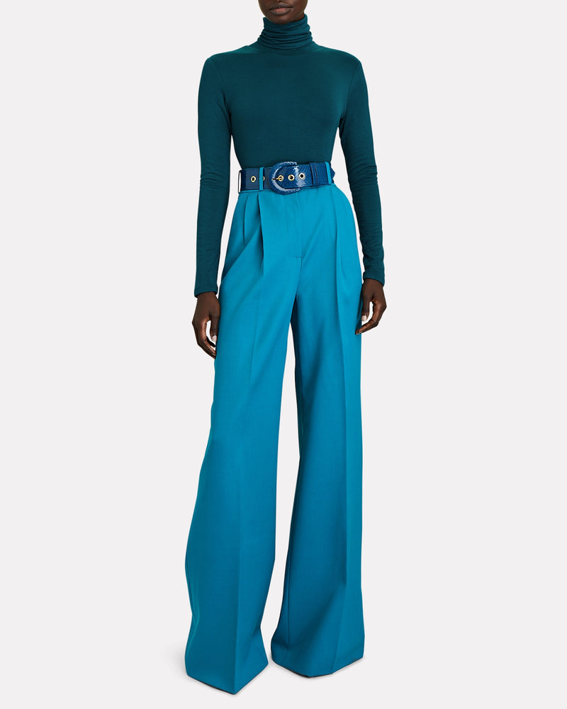 WIDE LEG PLEATED TROUSER