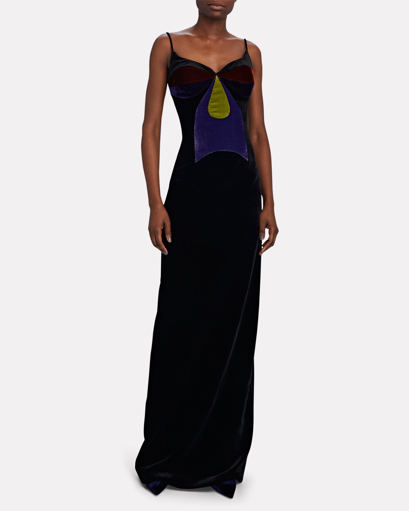 Color-block Sheath Gown