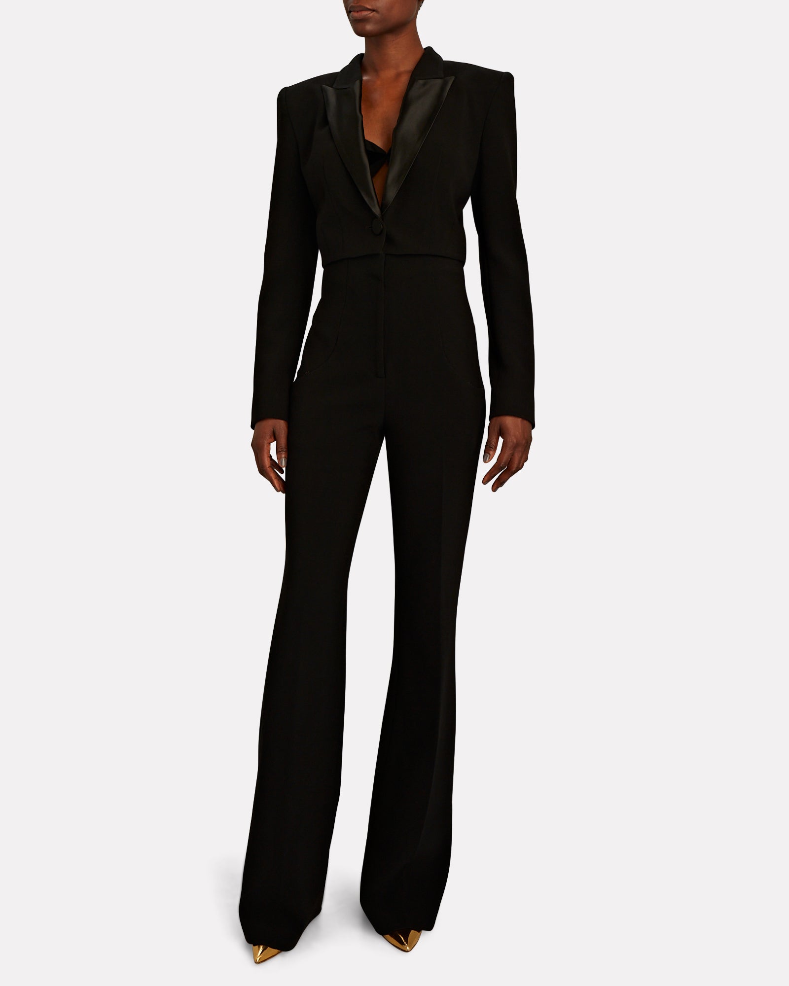 Cropped Tuxedo Blazer