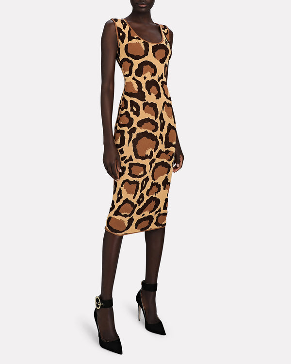 Animal Print Tank Midi Dress