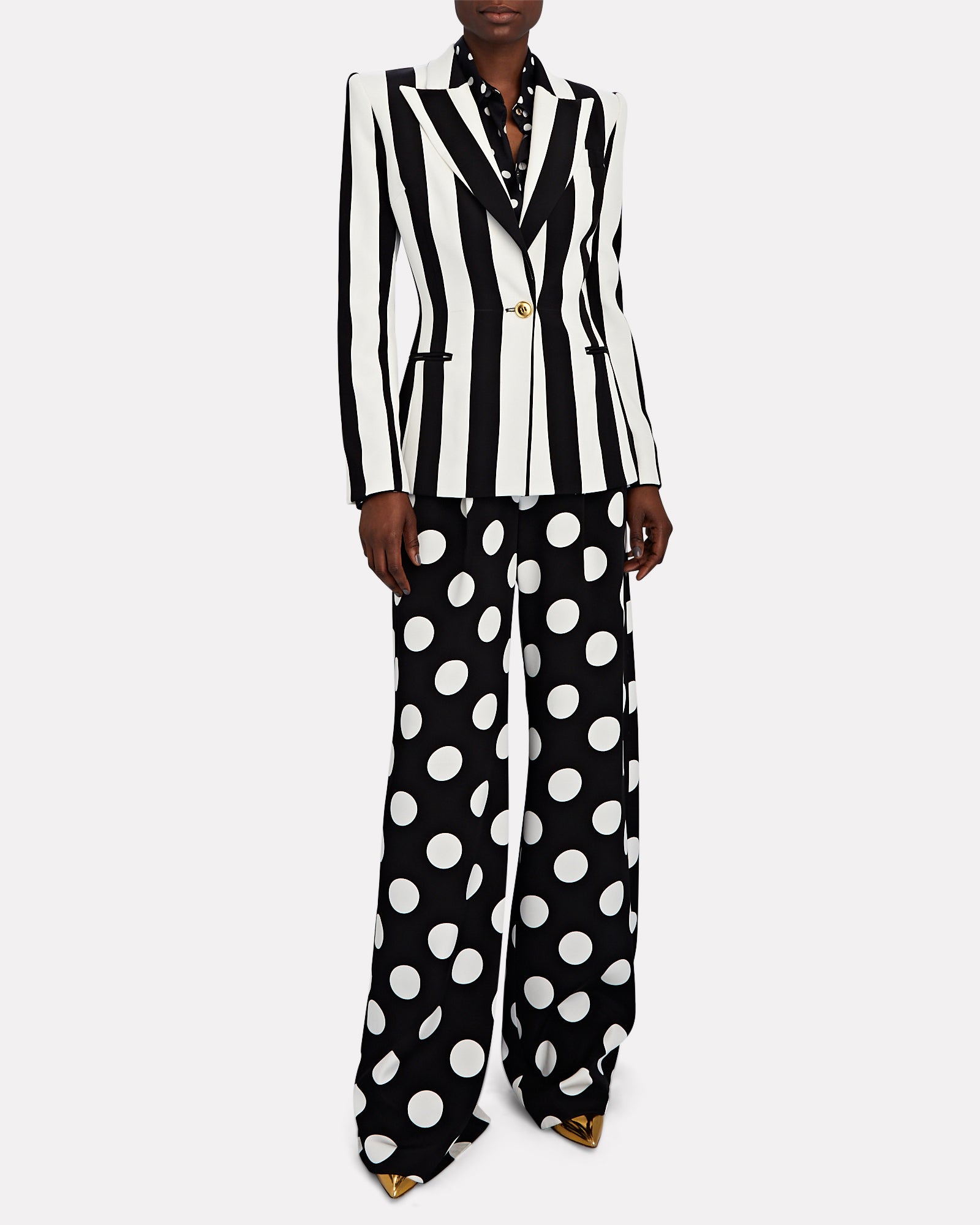 Sergio Hudson Pleated Wide Leg Trouser