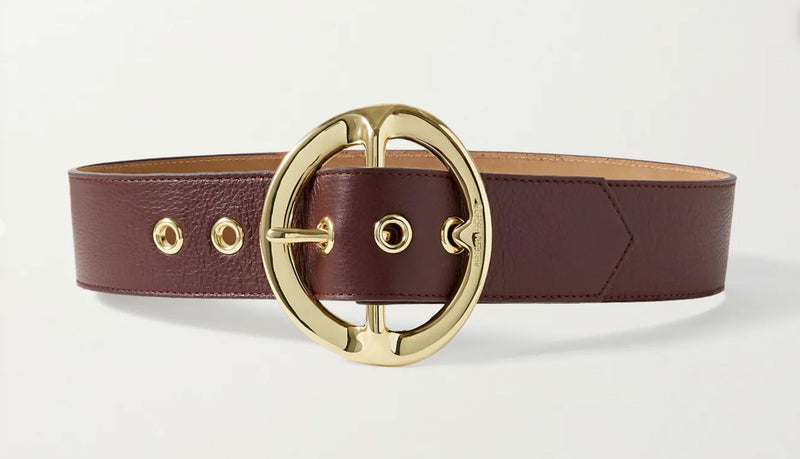 2022 Signature Leather Belt - Burgundy