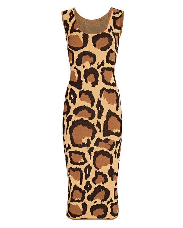 Animal Print Tank Midi Dress