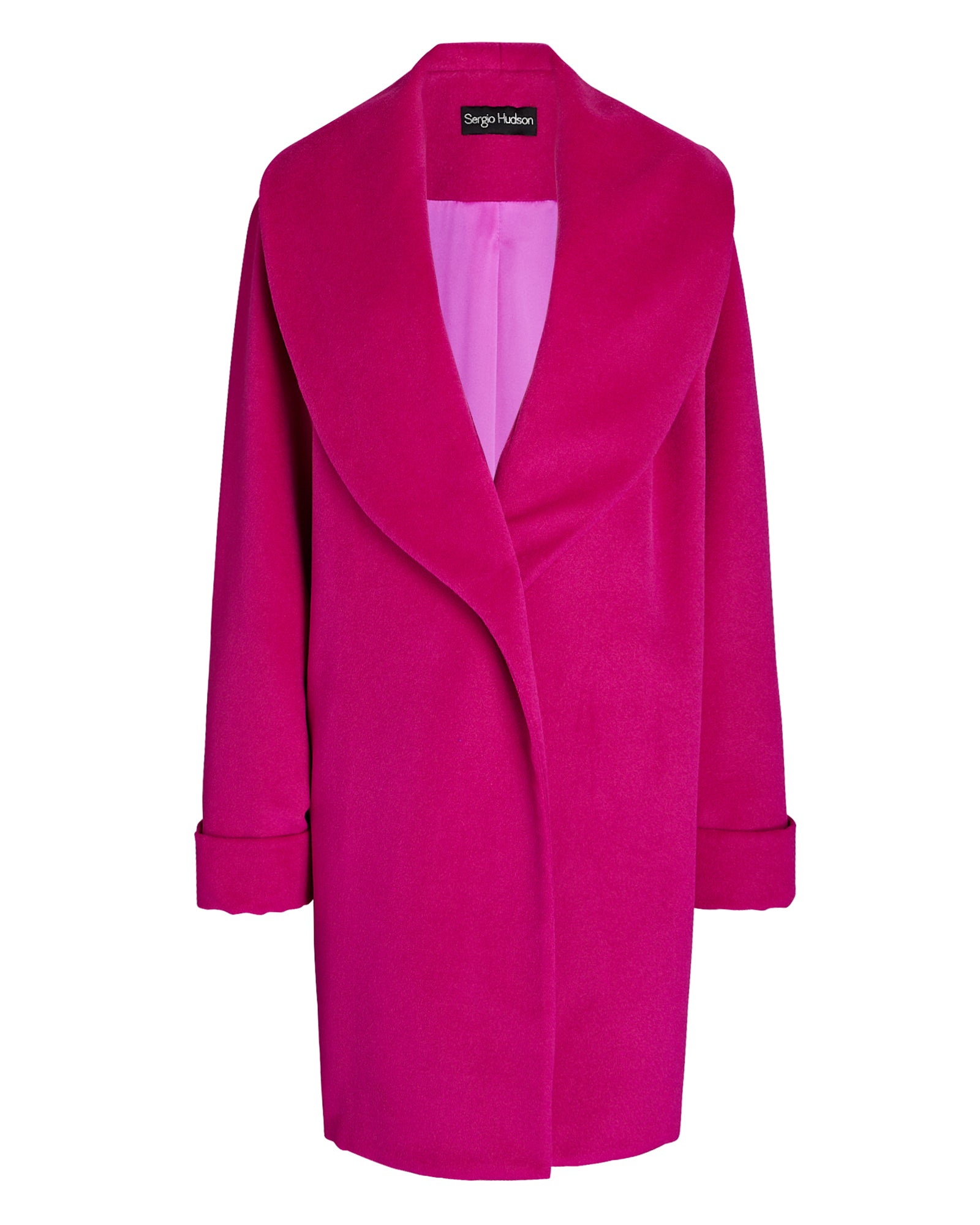 Oversized Draped Collar Car Coat