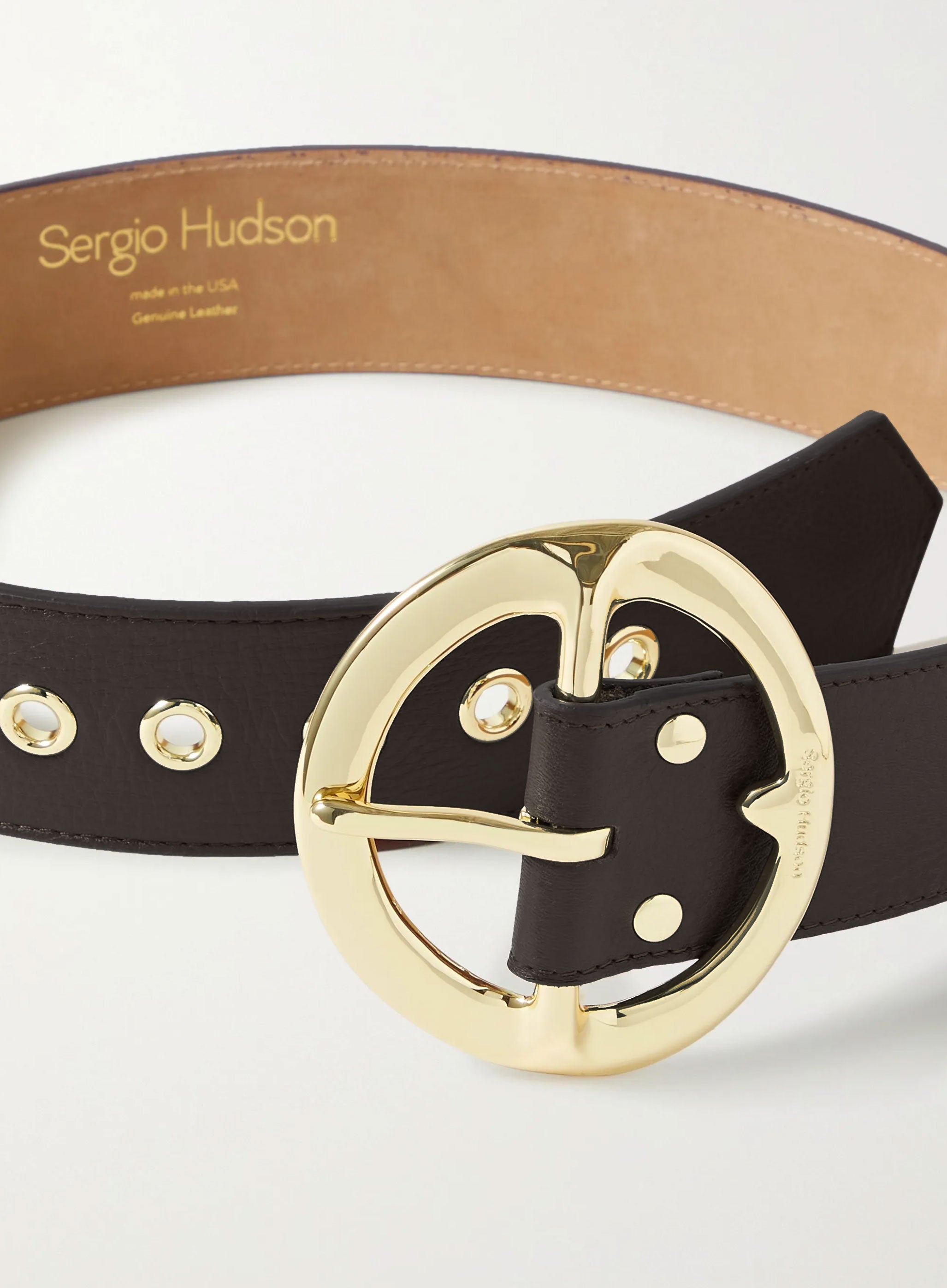 Signature Leather Belt - Black – Sergio Hudson