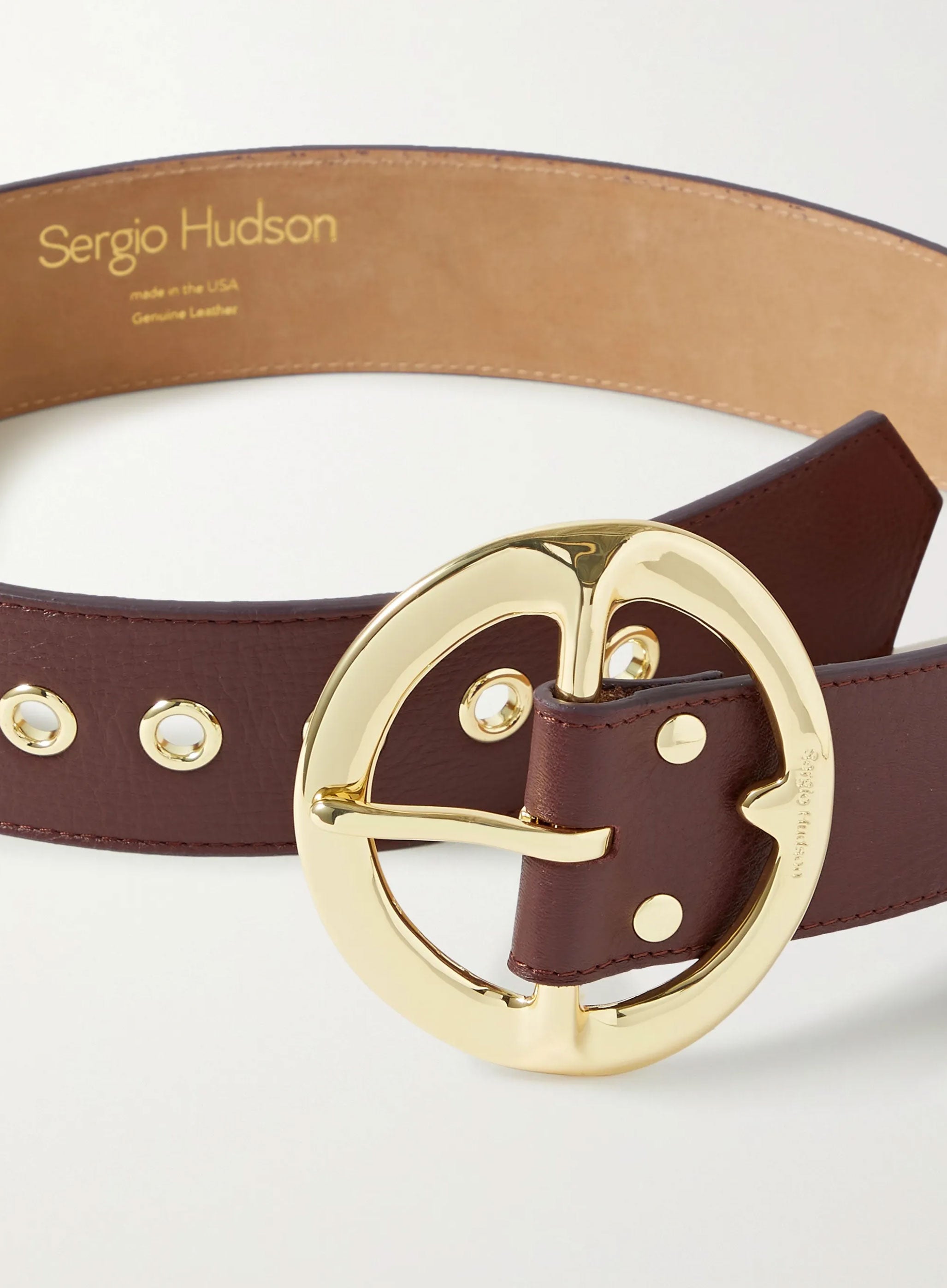 Signature Leather Belt - Burgundy